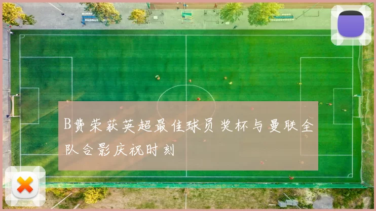 B费荣获英超最佳球员奖杯与曼联全队合影庆祝时刻